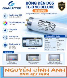 Bóng đèn D65 Philips TL-D 90 De Luxe 36W/965 – Nguyễn Đình Anh 090 127 1494